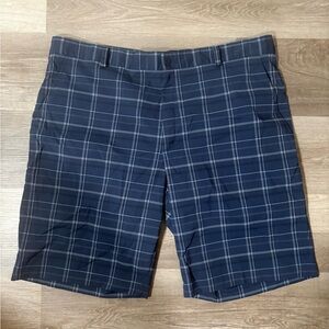 Nike Men's Navy Checkered Golf Shorts